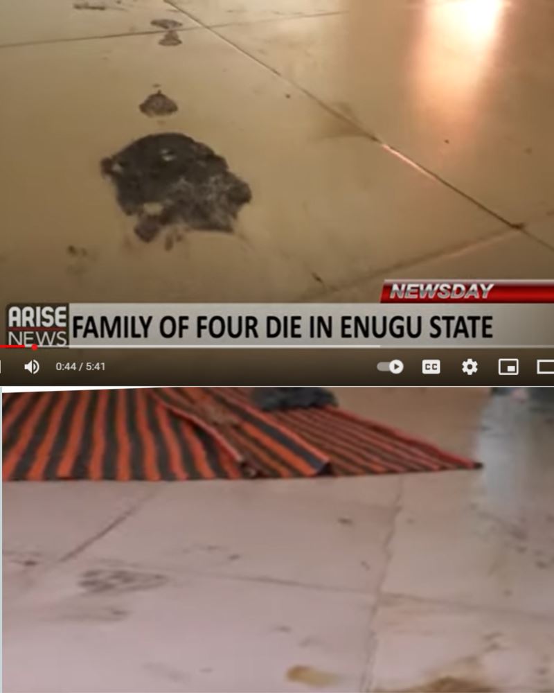 Sample images  from a news broadcast showing similar house features. Photo credit: YouTube