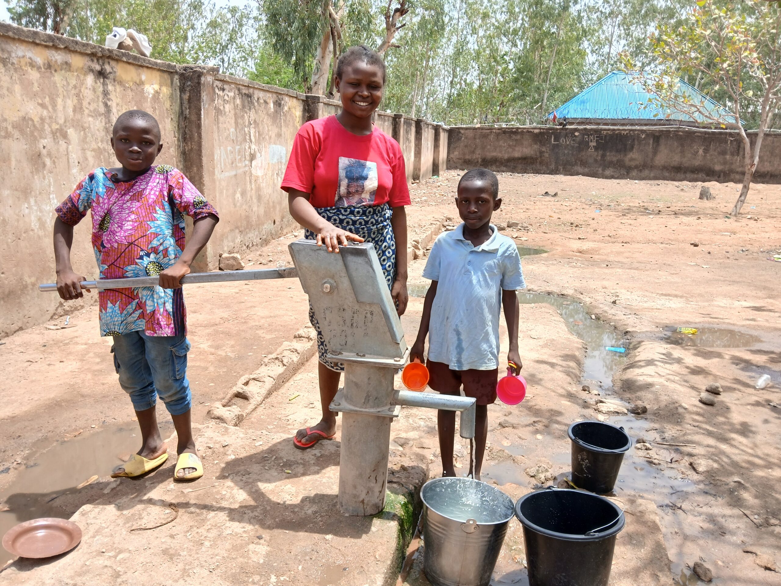 On days when this borehole gets damaged, the orphanage home struggles with water scarcity. Photo credit: Yahuza Bawage.