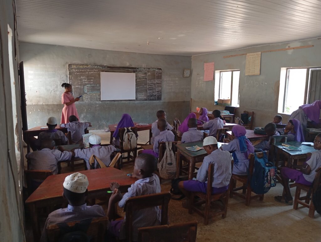 Pupils learning at FOMWAN School, Igbaja