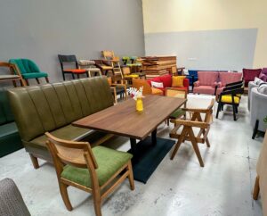 Some of the furniture pieces at the Furniture Zoo showroom in Nairobi, Kenya. Photo: Vikki Keingati, bird story agency.