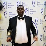 Lyndon Nkomo after receiving awards at the DZT 10th Annivesary