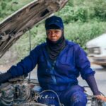 Tawakalt Onize Bello, the Hijabi Mechanic. Photo Credit_ Tawakalt_Facebook.