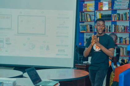 Speaking during the World Girl Child Day event. Photo credit: Abraham Jeremiah