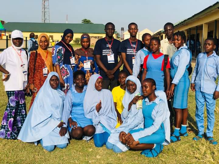 Mental Health Initiative and students at Salihu Dogo Secondary School, Jalingo. Photo credit: Dabo.