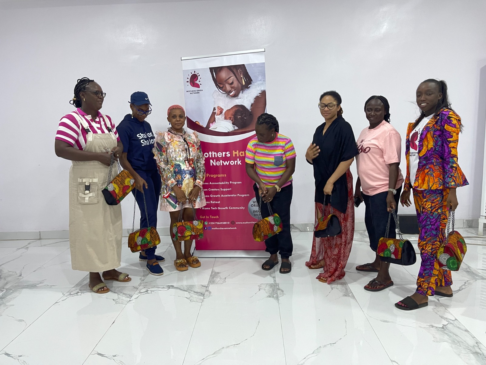 A cross section of members of the Mothers Haven Network. Photo credit MHN.