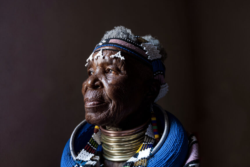 A potrait of Artist Esther Mahlangu. Photo: Clint Strydom