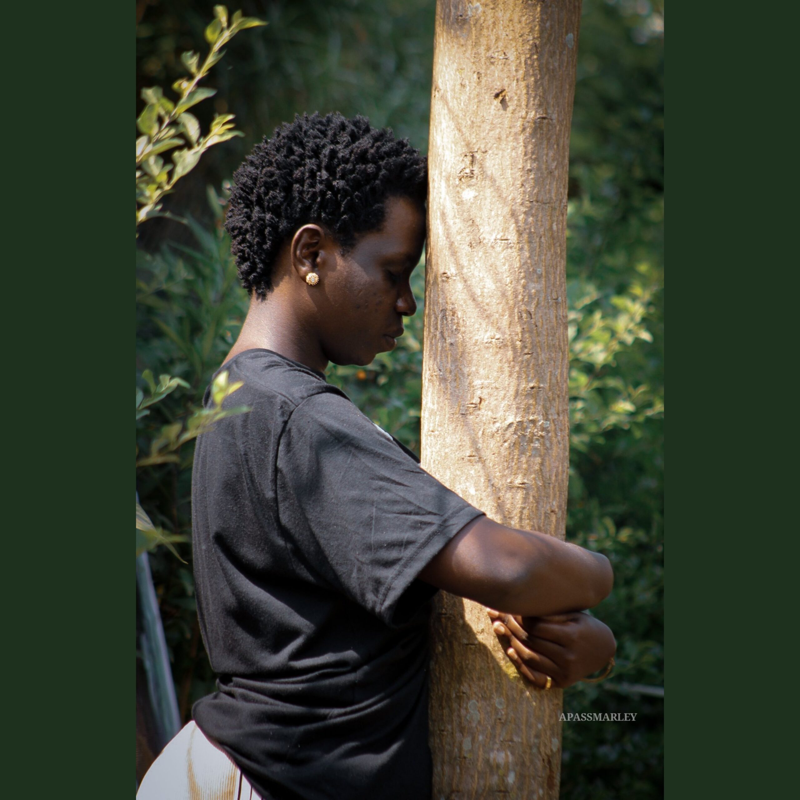 In February, Ariokot Faith broke record for the longest tree hug spanning 16 hours. Photo credit: Ariokot Faith