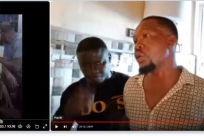 Screenshot of the video shared by the claimant, alongside a video report of the drug bust in Liberia