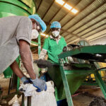 WS 8z KaDiscarded tyres being processed at the Freee Recycle factory. 2 April 2024. Ibadan, Nigeria. Photo credit: Bird story agency