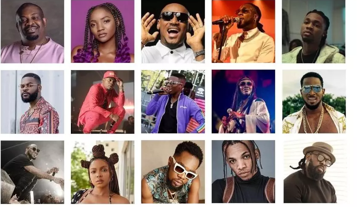 A collage of Nigerian artists. Photo credit: Daily Post