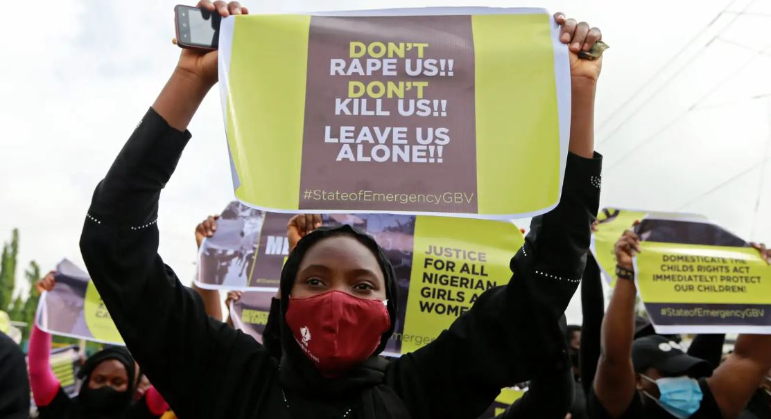 Some group of women protest the spate of rape in Nigeria. Photo Credit: Reuters/Afolabi Sotunde