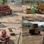 Construction equipment lay abandoned at the project site in Mararraban Lacheke. Photo credit: Yahuza Bawage.