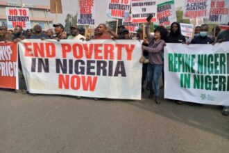 End Hardship in Nigeria protesters in Benin Edo State. Photo credit: PM News