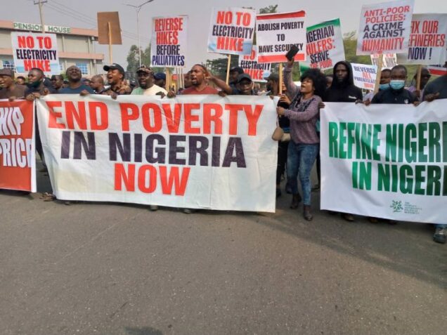 End Hardship in Nigeria protesters in Benin Edo State. Photo credit: PM News