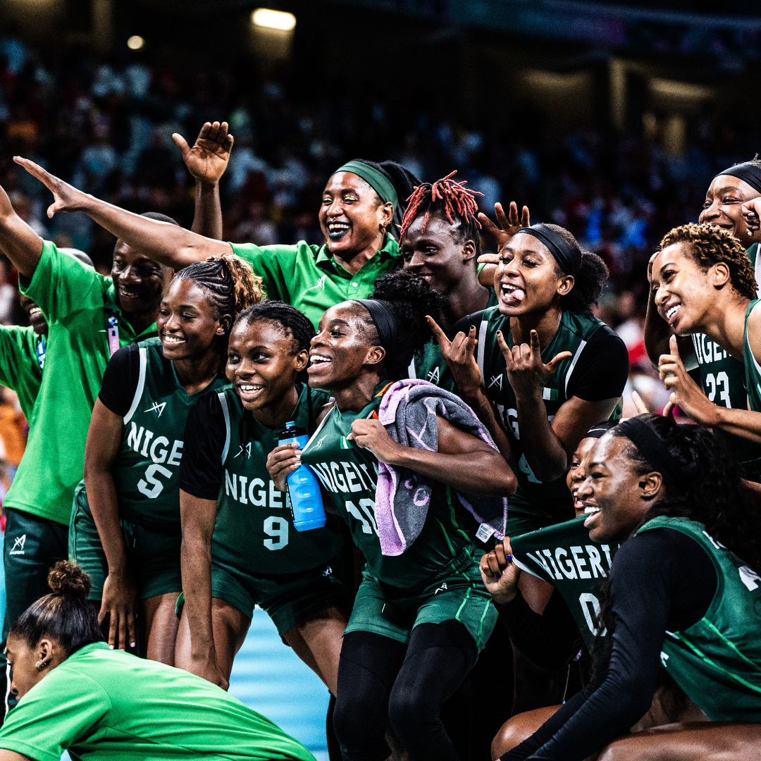 Team Nigeria post-game celebrations. Photo credit: D'Tigress Instagram Page