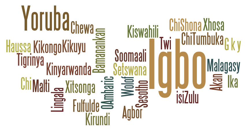 Nigerian languages. Art illustration: Web image