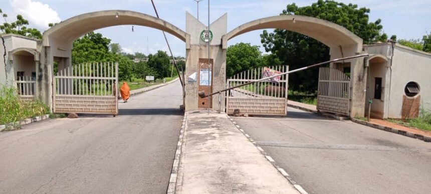 The Entrance of the Adamawa State Secretariat where the MDAs, including the Ministry of Education and Human Capital Development and the Ministry of Women Affairs and Social Development, are located. Photo credit: Tasiu Hassan/Prime Progress.