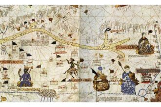 Caravan routes of the Sahara in 1413. Photograph: Getty Images