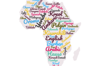 Africa languages identity word cloud. graphics: African Arguments