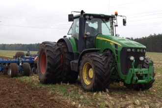 A tractor on a Nigerian farm