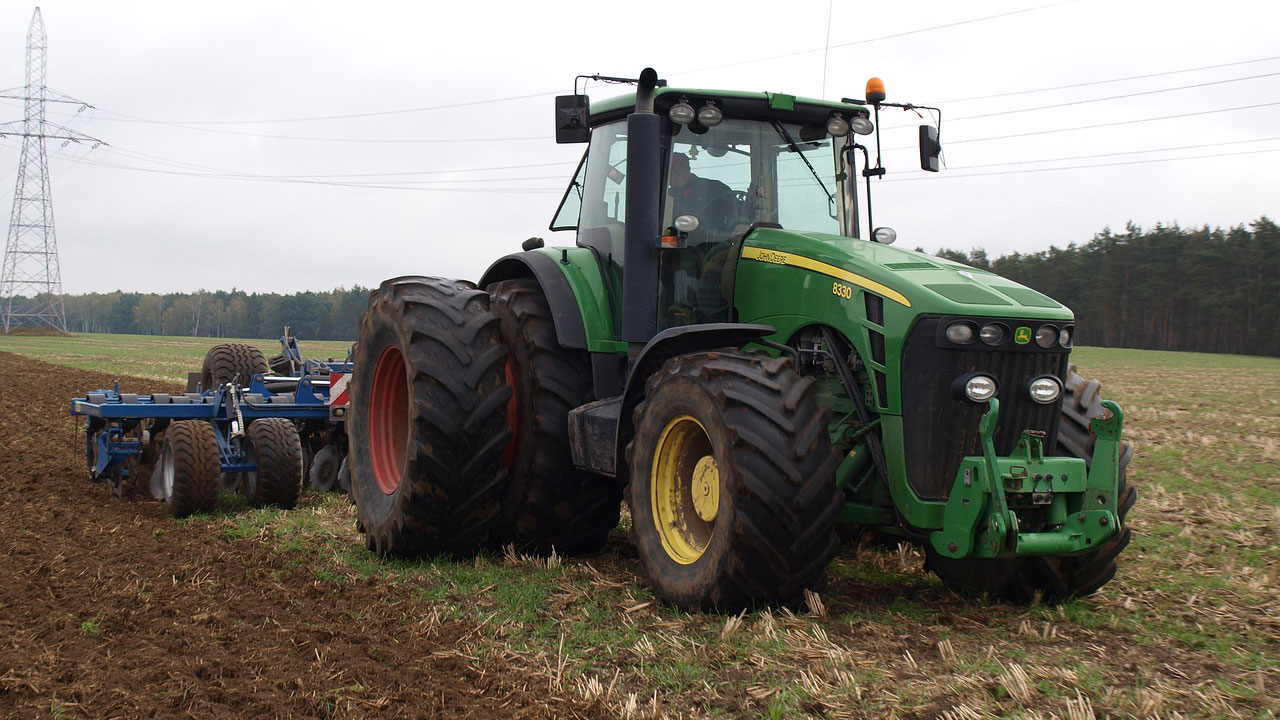 A tractor on a Nigerian farm