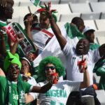 Excited Nigerian football fans