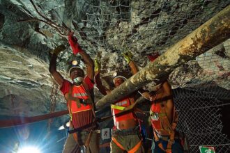 Nigerian miners at work.