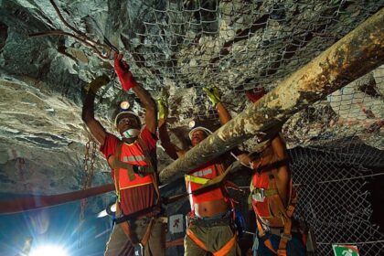 Nigerian miners at work.