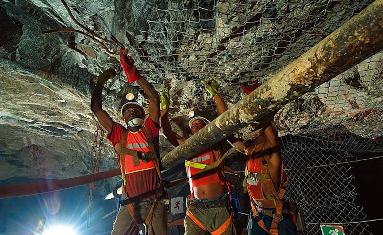 Nigerian miners at work.