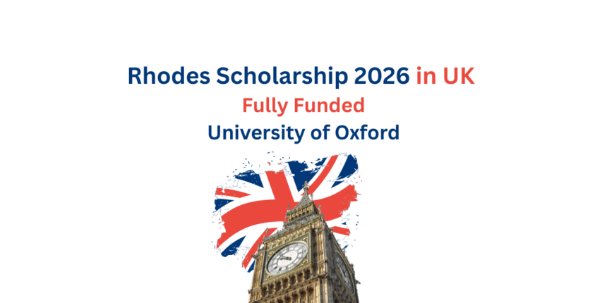 Rhodes Scholarship 2026 in UK Fully Funded University of Oxford 860x430