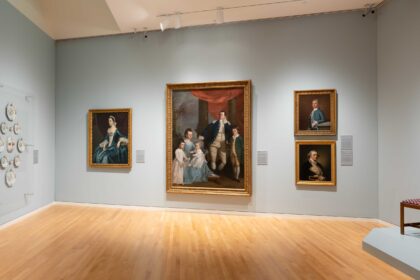 Holder Wall Portrait of a Woman in Blue Dress scaled