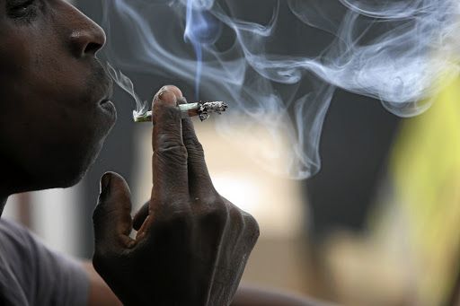 May 30, 2019 . A man smoking enjoying a joint at work Picture: JACKIE CLAUSEN