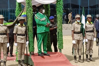 Members of the Ebubeagu outfit at a state function in Ebonyi