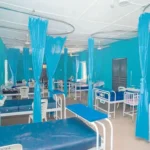 A patient ward inside a primary healthcare centre in Ibadan