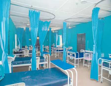 A patient ward inside a primary healthcare centre in Ibadan