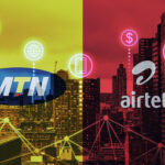 Futuristic smart city with 5G global network technology
