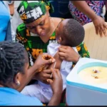 Abuja's innovative drive for universal immunisation 2 Primary Health Care Board at a child immunisation outreach at MFM HQ in Wuye, Abuja. Credit: Premium Times