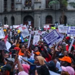 Women protesting against rising femicide in Nairobi. Credit: Al Jazeera