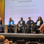 A fresh look at African women on the move 2 Dr Yemisi Akinbobola, award-winning journalist, academic, consultant and co-founder of African Women in Media (AWiM) in a panel during a Conference. Photograph: Courtesy of AWIM