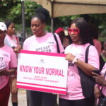 Breast cancer: Can AI help save more lives? 3 Volunteers on an awareness campaign for breast cancer. Credit: web image