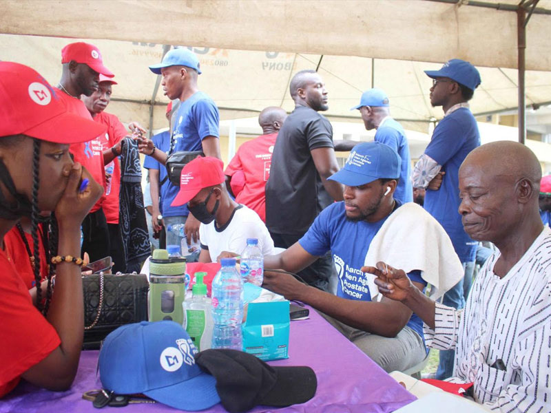 The Dozy Mmobuosi Foundation running prostate screening in Lagos as part of the 2022 International Men's Day. Credit: ThisDayLive