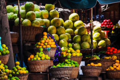 Local fruits for sale at a Lagos street market. Credit: iStock