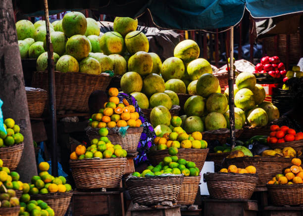 Nigeria's battle against toxic fruits 1 Local fruits for sale at a Lagos street market. Credit: iStock