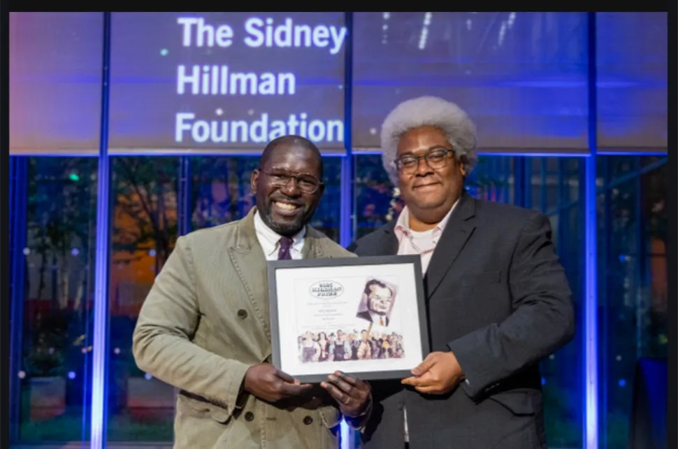 Hillman Prize. Image: sourced from web