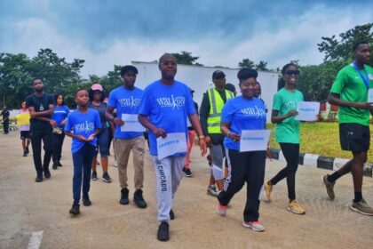 A group participating in a walking exercise in Abuja. Courtesy: Walk with a Doc