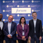 L-R: Joshua Olufemi, Martin Krygier, Elsa D’Silva, Agon Maliqi, Vera Gogokhia. Photograph: Courtesy of NED