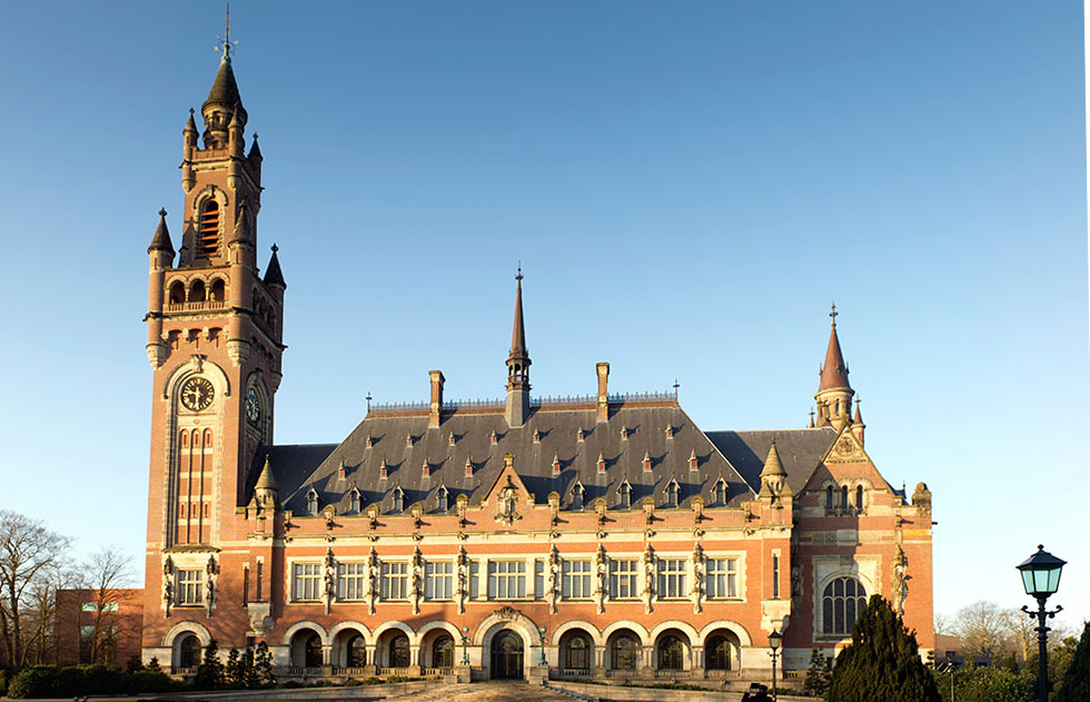 This photoof the ICJ builing is used to illustrate the legal scholars fellowship. Credit: ICJ