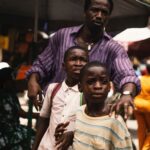 A still from My Father’s Shadow showing Ṣọpẹ́ Dìrísù as Folarin the father of Chibuike Marvellous Egbo and Godwin Egbo. Photo courtesy: MUBI.